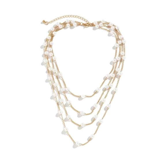Temperament Faux Pearl Multilayer Necklace Chain - Picture 4 of 4